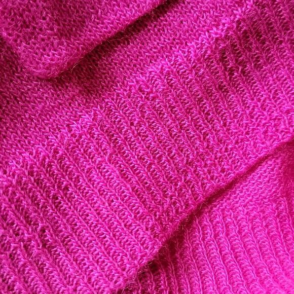 J. Crew NWOT alpaca merino‎ fine knit cardigan hot pink pockets size Small - Picture 7 of 8